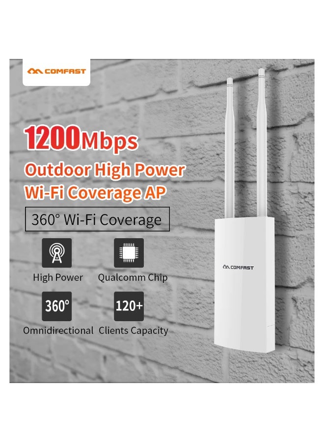 Comfast CF-EW72 1200Mbps Dual Band 5Ghz High Power Outdoor AP 360degree WiFi AP WiFi Repeater Dual Antennas Access Point WiFi Extender - Image 4